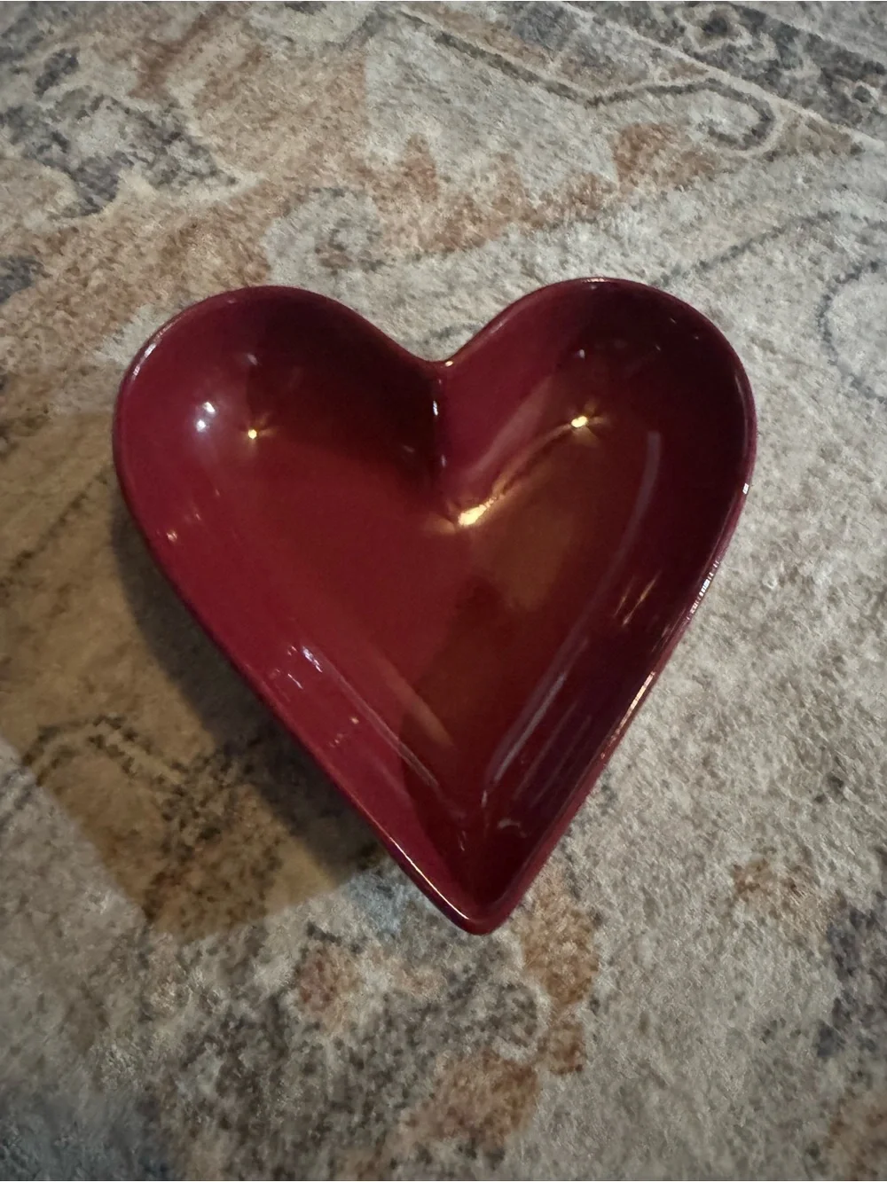 The Pampered Chef Simple Additions Maroon Heart Dish